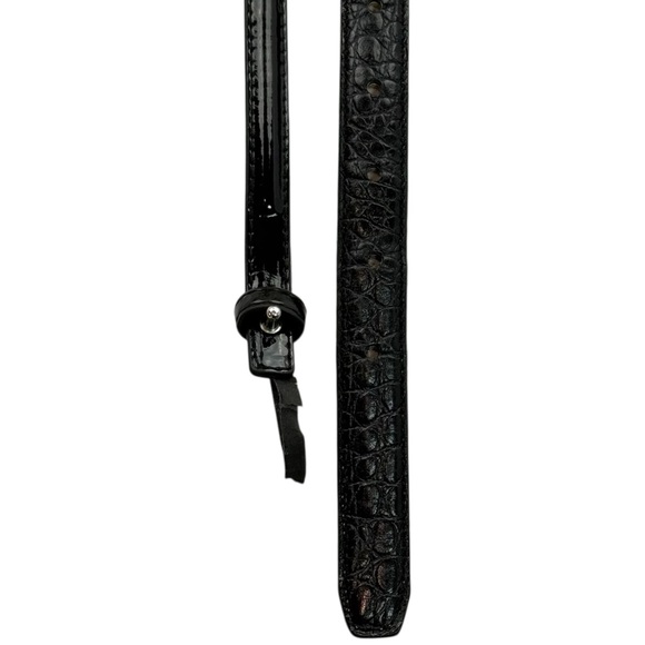 Valerie Stevens Leather Belt Set‎ Black L Skinny Bow Tie Women Accessory Bundle - Picture 5 of 8